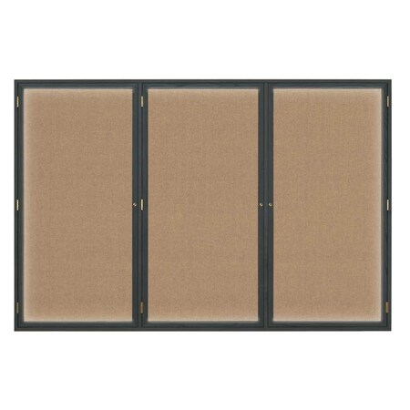 United Visual Products Open Faced Traditional Corkboard, 24x18" UV640A-WHITE-SURF